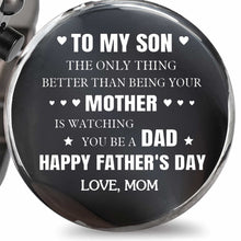 Load image into Gallery viewer, Personalized Engraved Wooden Watch Custom Gift for Son
