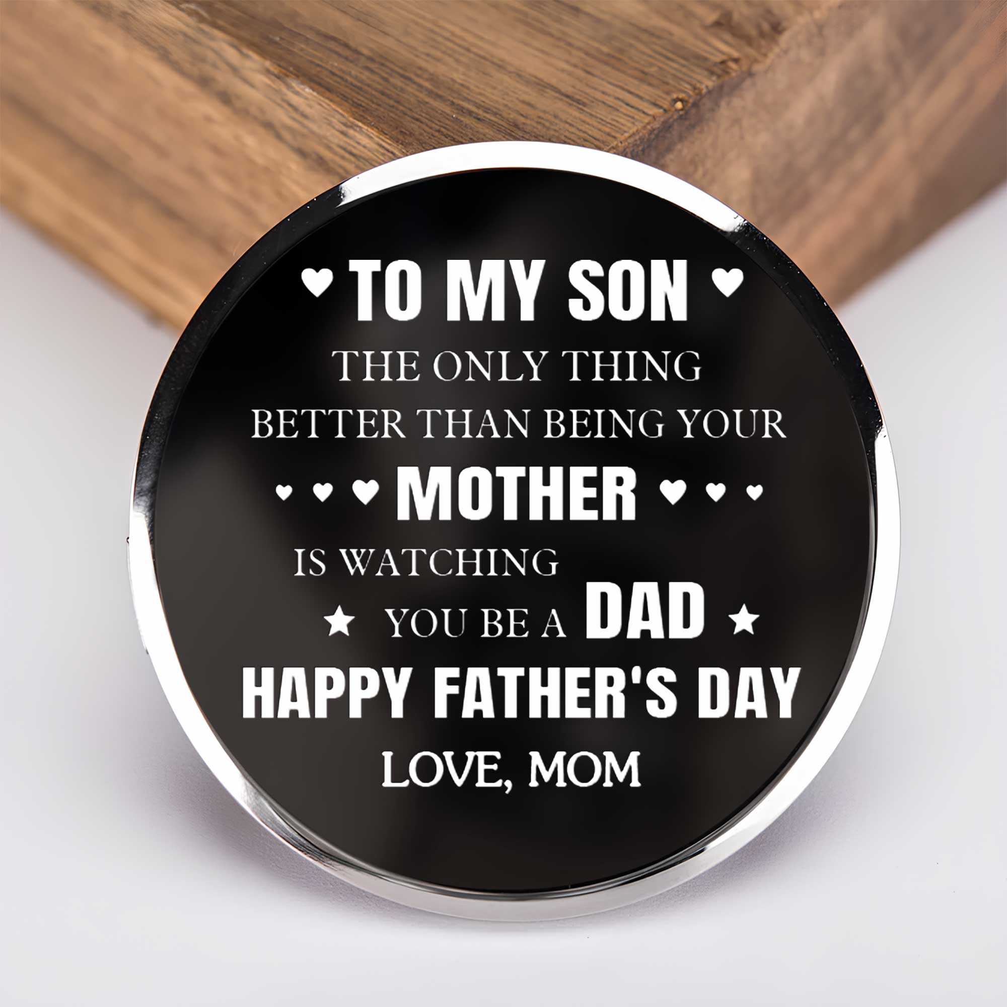 Personalized Engraved Wooden Watch Custom Gift for Son