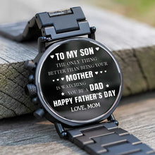 Load image into Gallery viewer, Personalized Engraved Wooden Watch Custom Gift for Son
