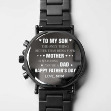 Load image into Gallery viewer, Personalized Engraved Wooden Watch Custom Gift for Son
