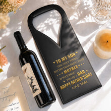 Load image into Gallery viewer, Personalized Leather Wine Bag Custom Gift for Son Father's Day
