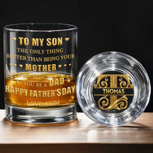 Load image into Gallery viewer, Personalized Whiskey Glass Custom Monogram Gift for Son
