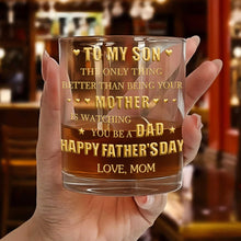 Load image into Gallery viewer, Personalized Whiskey Glass Custom Monogram Gift for Son
