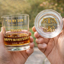 Load image into Gallery viewer, Personalized Whiskey Glass Custom Monogram Gift for Son
