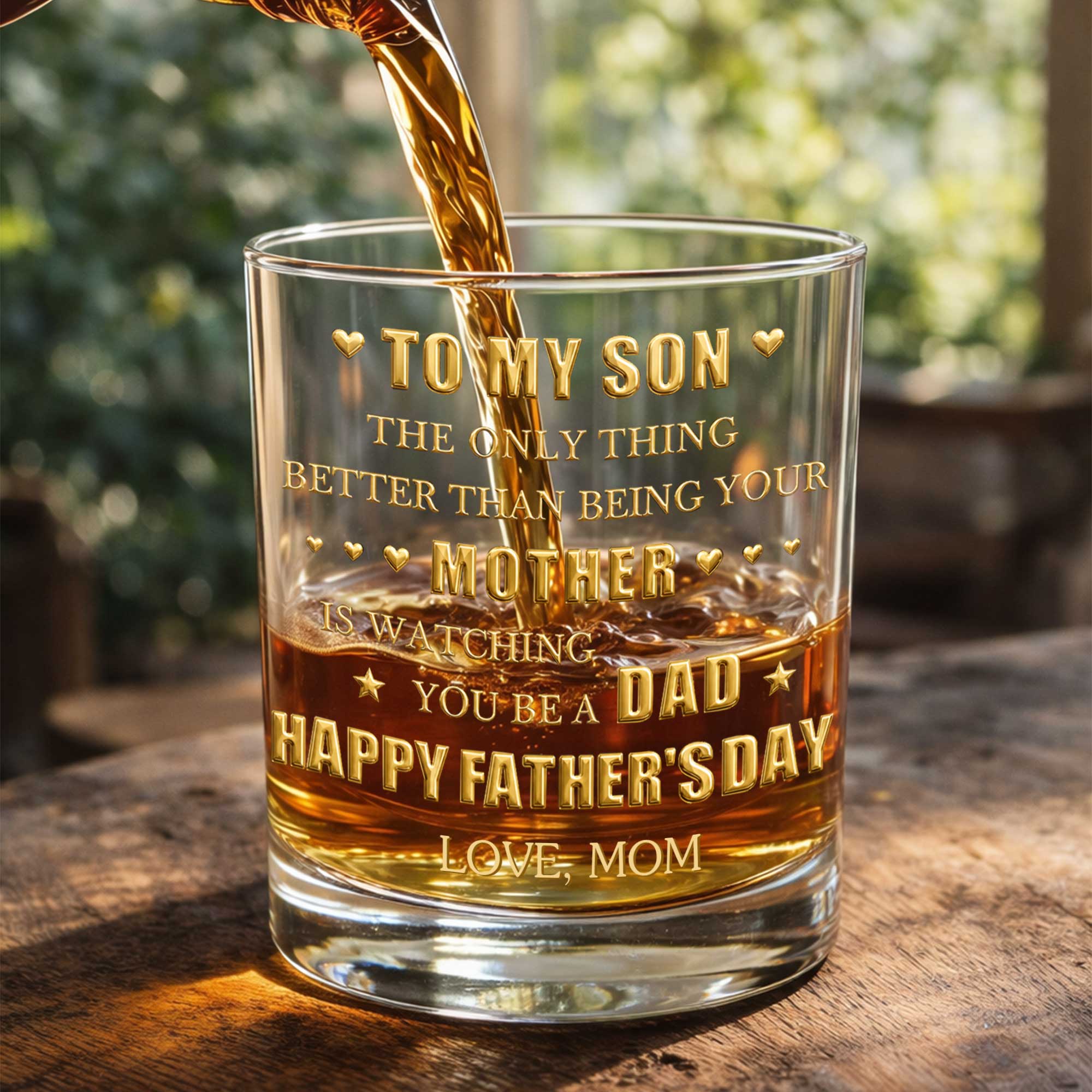 Personalized Whiskey Glass Custom Monogram Gift for Son