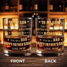 Load image into Gallery viewer, Personalized Whiskey Glass Custom Monogram Gift for Son
