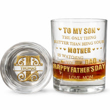 Load image into Gallery viewer, Personalized Whiskey Glass Custom Monogram Gift for Son

