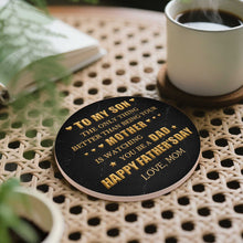 Load image into Gallery viewer, Personalized Ceramic Coaster Custom Message Gift for Dad
