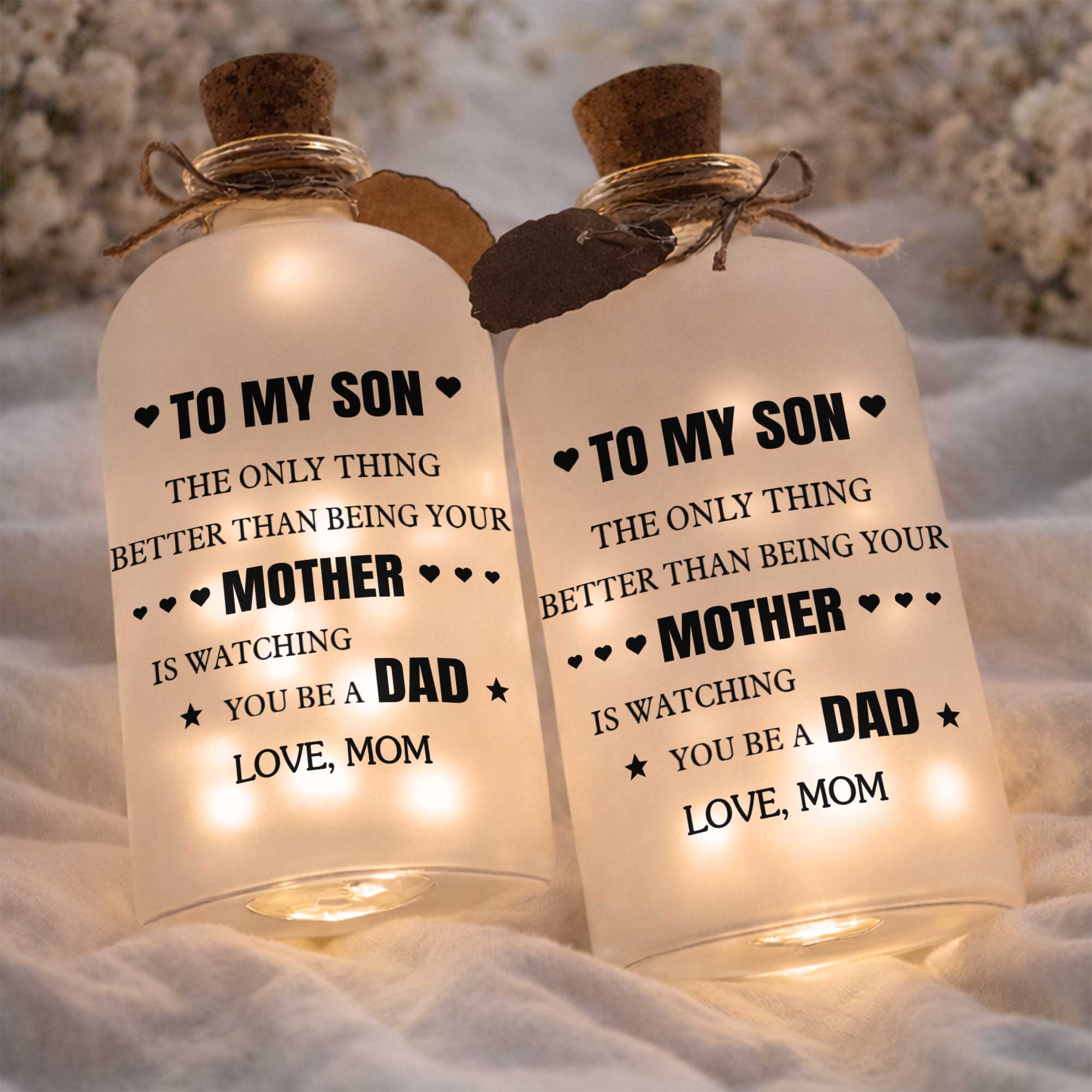 Personalized Short Bottle Light Custom Gift for Son