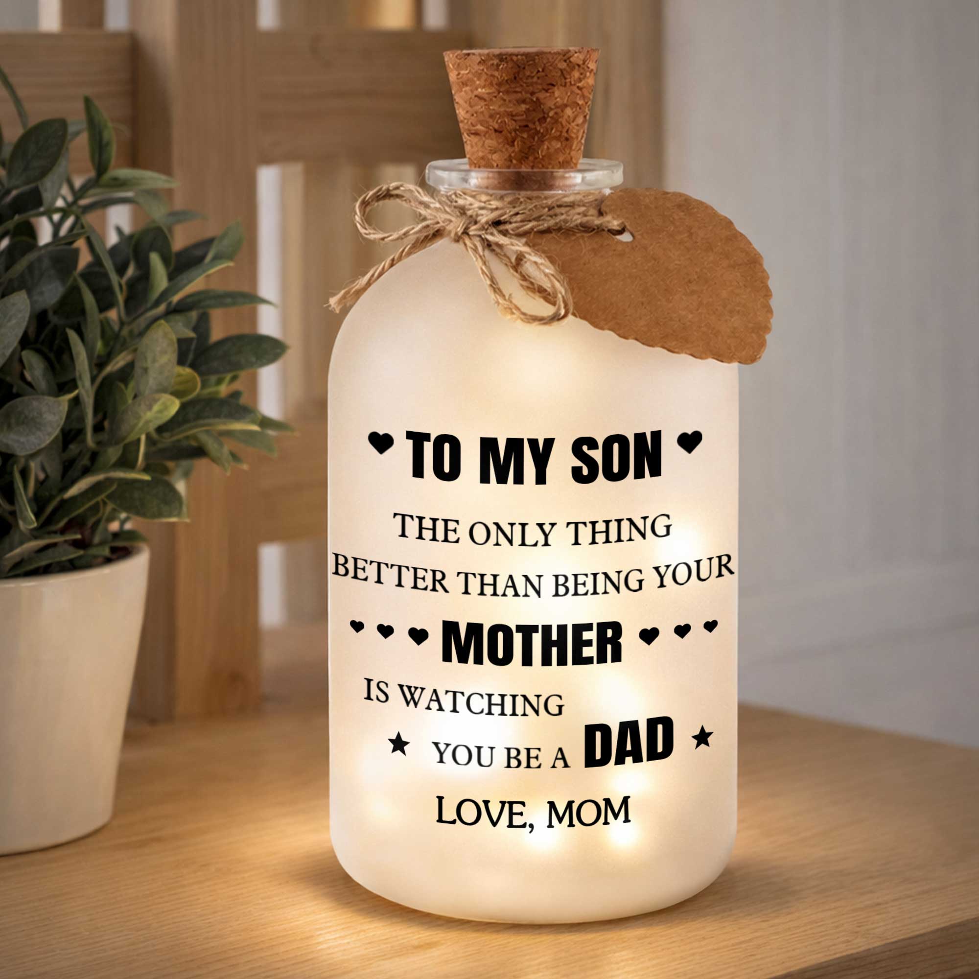 Personalized Short Bottle Light Custom Gift for Son