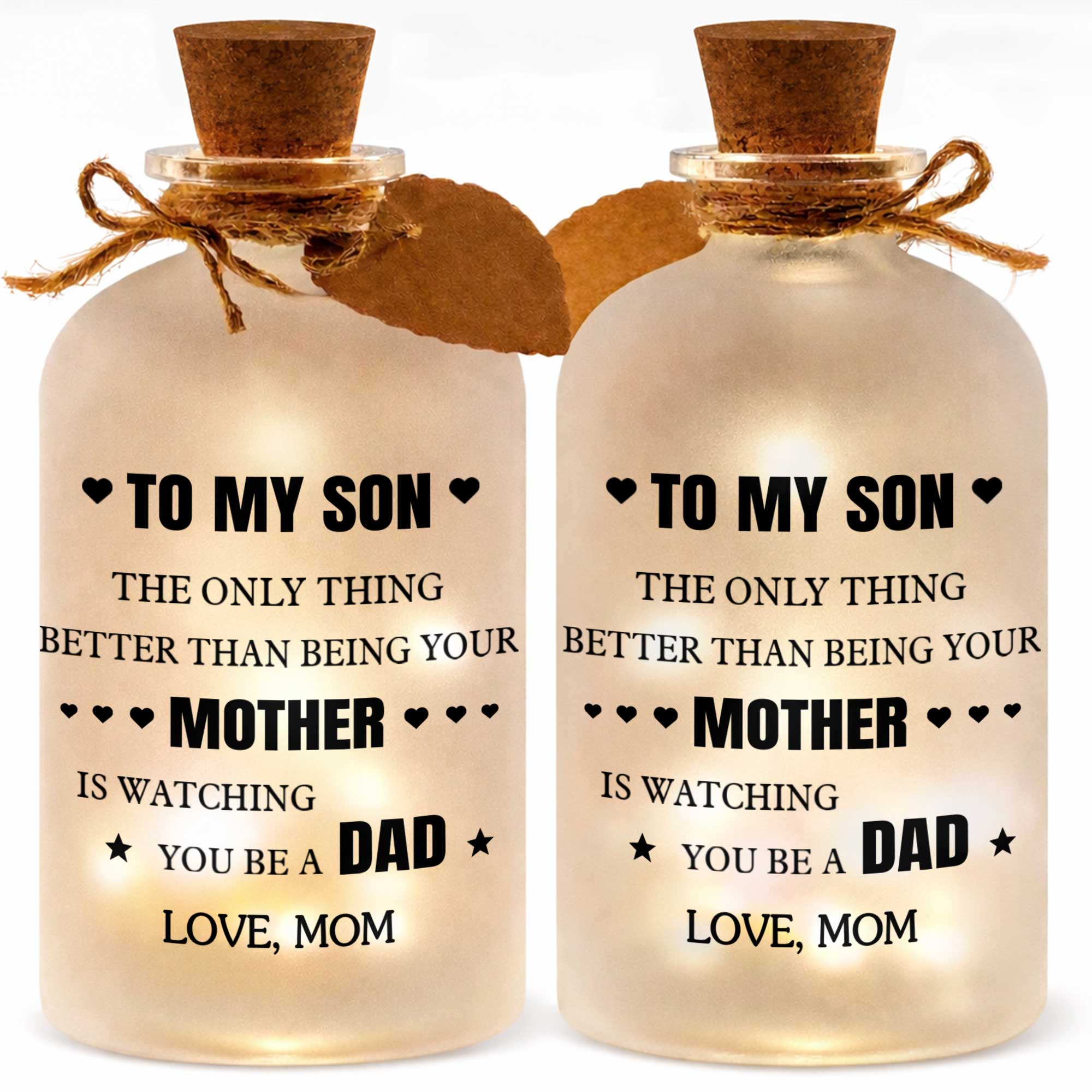 Personalized Short Bottle Light Custom Gift for Son
