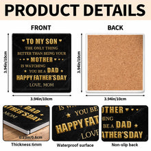 Load image into Gallery viewer, Personalized Ceramic Coaster Custom Message Gift for Son
