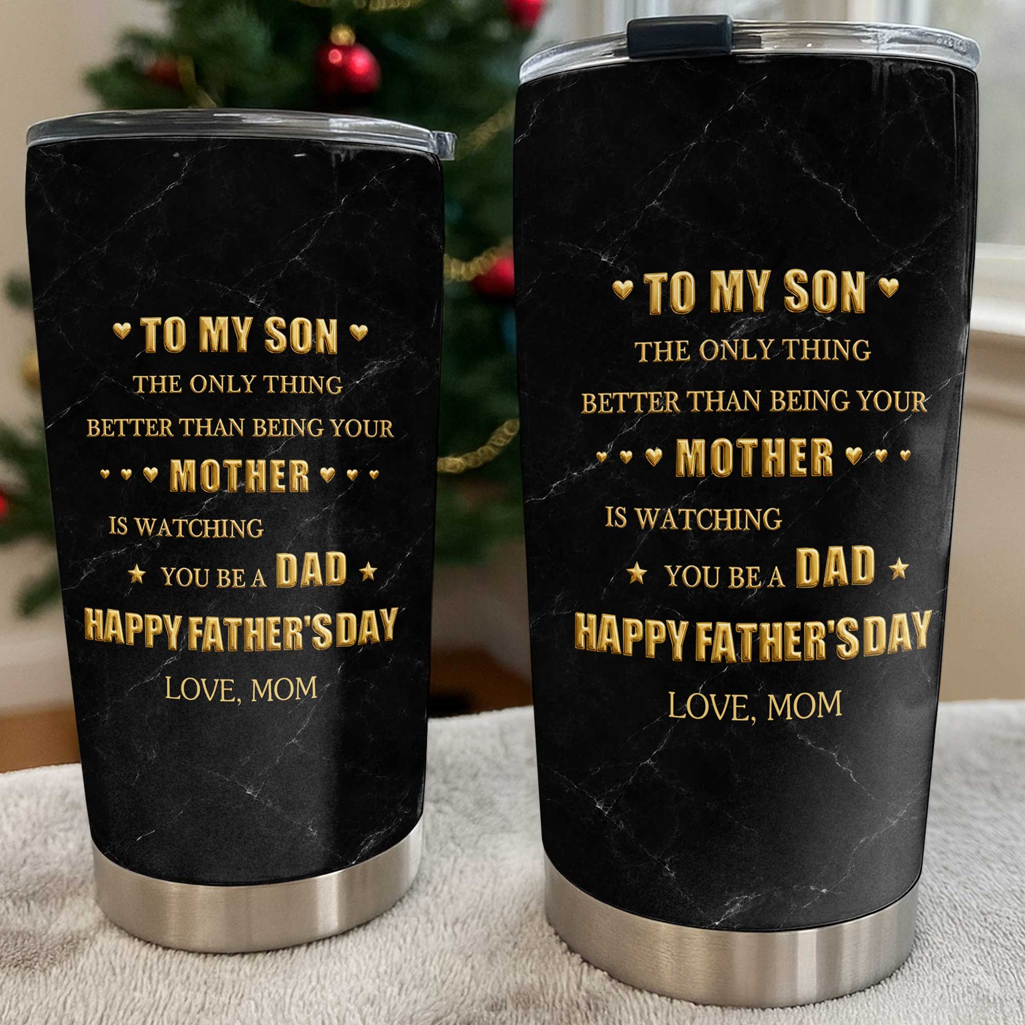 Personalized Stainless Steel Tumbler Custom Gift for Son - Father's Day, Birthday