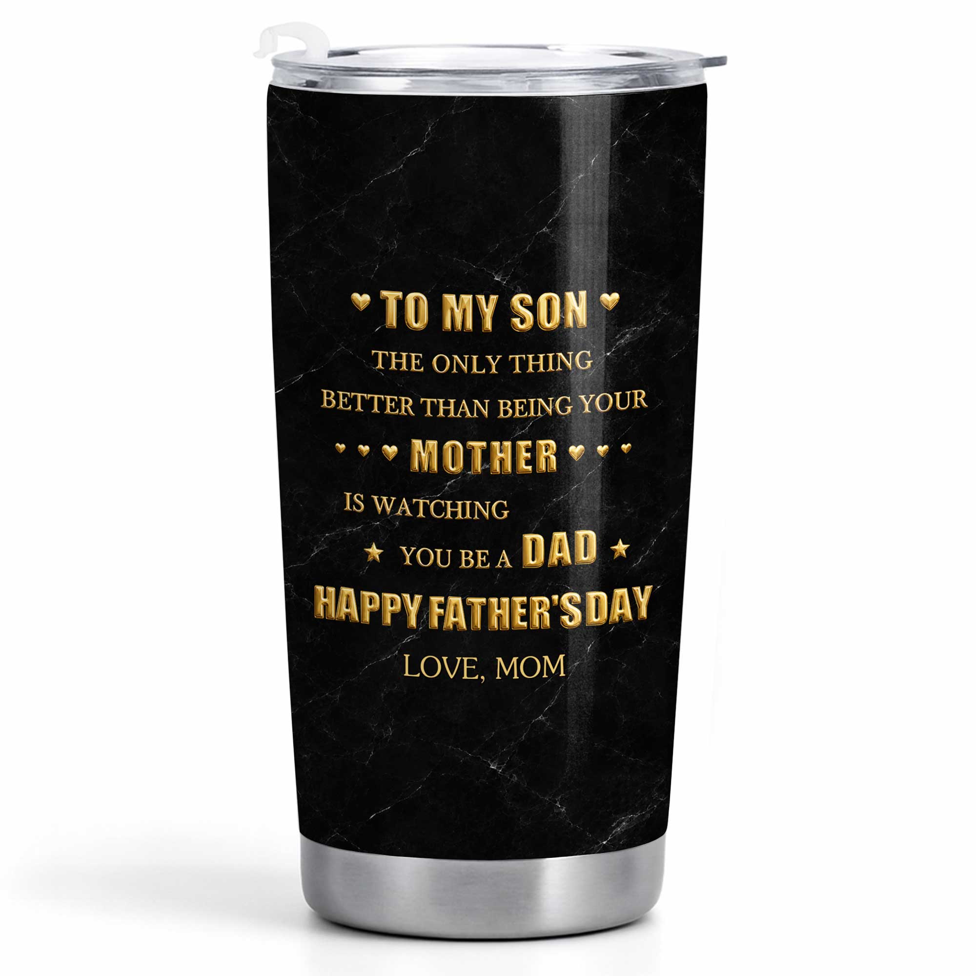 Personalized Stainless Steel Tumbler Custom Gift for Son - Father's Day, Birthday
