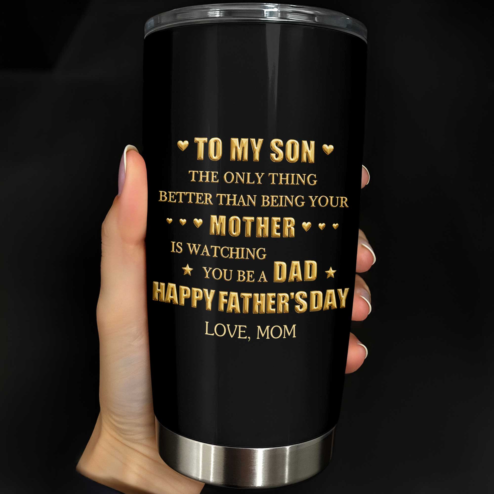 Personalized Stainless Steel Tumbler Custom Gift for Son