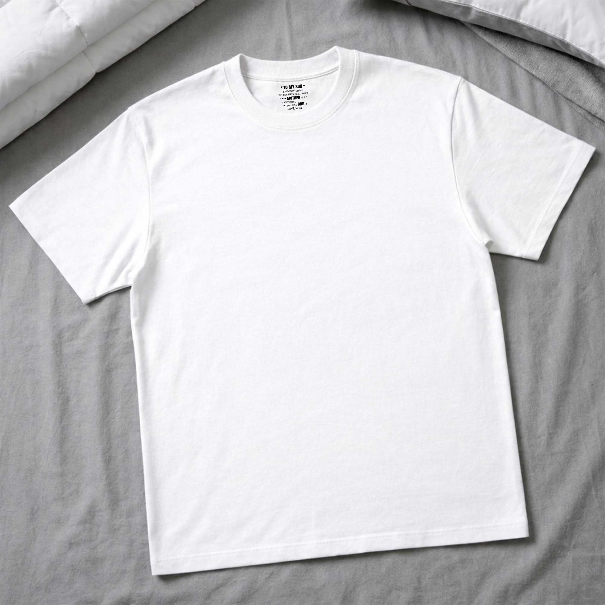 Personalized T-Shirt Custom Inside Neck Print Gift for Son