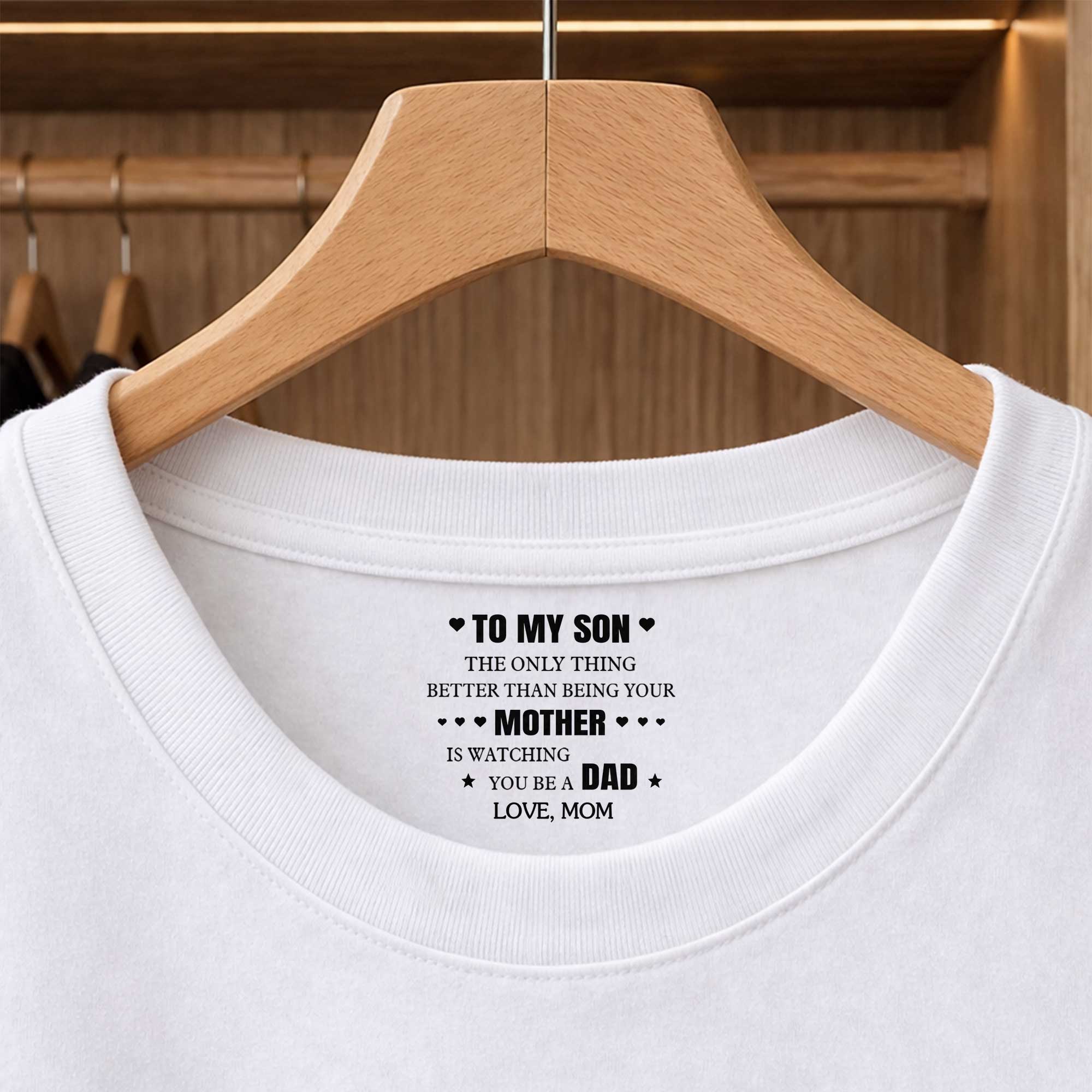 Personalized T-Shirt Custom Inside Neck Print Gift for Son