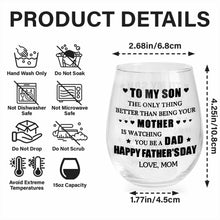 Load image into Gallery viewer, Personalized Stemless Wine Glass Custom Name Gift for Dad
