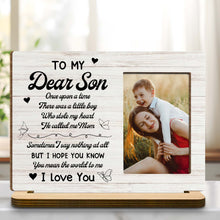 Load image into Gallery viewer, Personalized Custom Wood Plaque for Son with Hearts &amp; Butterflies

