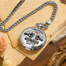 Load image into Gallery viewer, Personalized Silver-Plated Pocket Watch Custom Gift for Son

