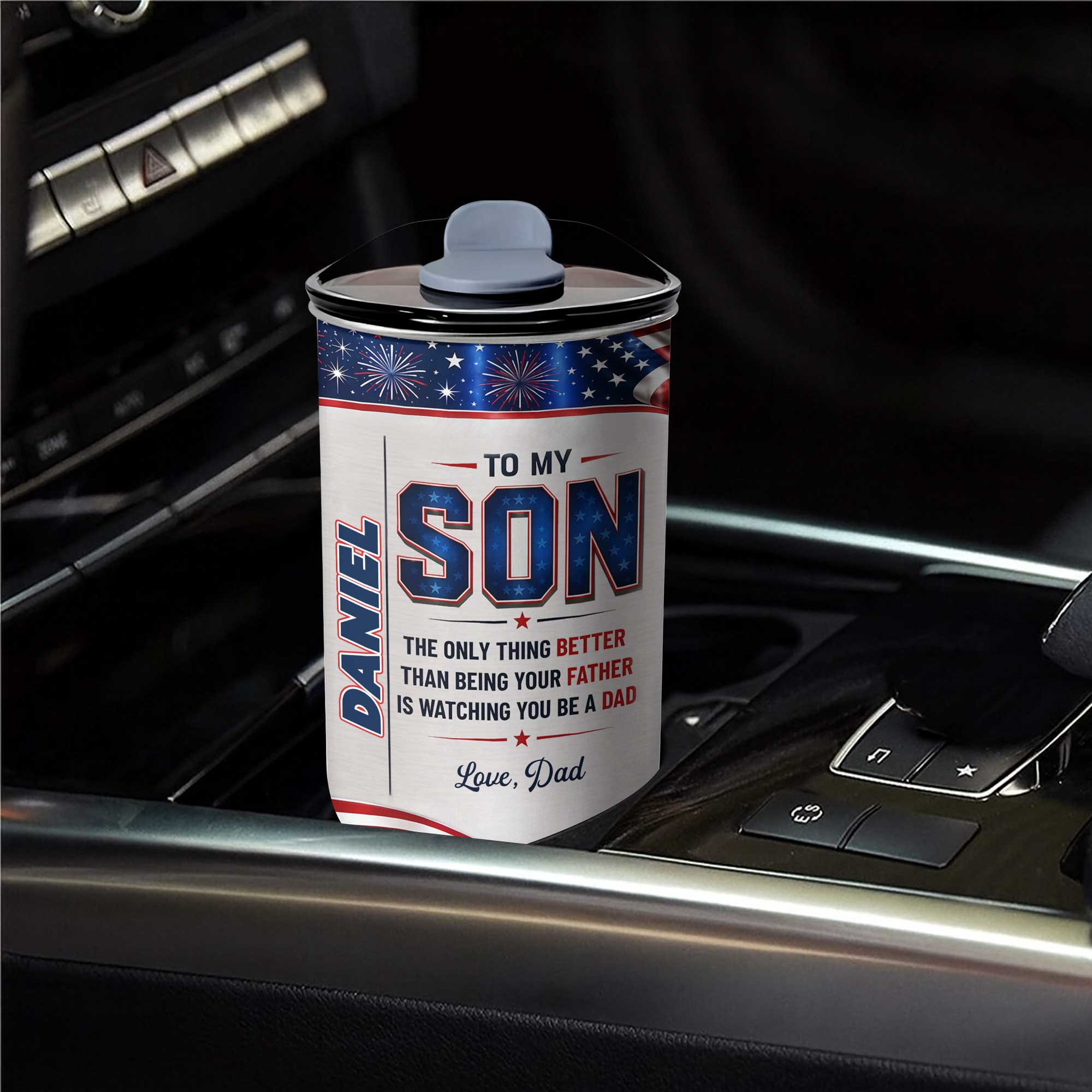 Personalized 10oz Tumbler Custom Name Patriotic Gift for Son