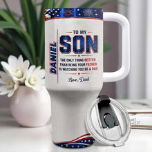 Load image into Gallery viewer, Personalized 40oz Tumbler Custom Name Patriotic Gift for Son

