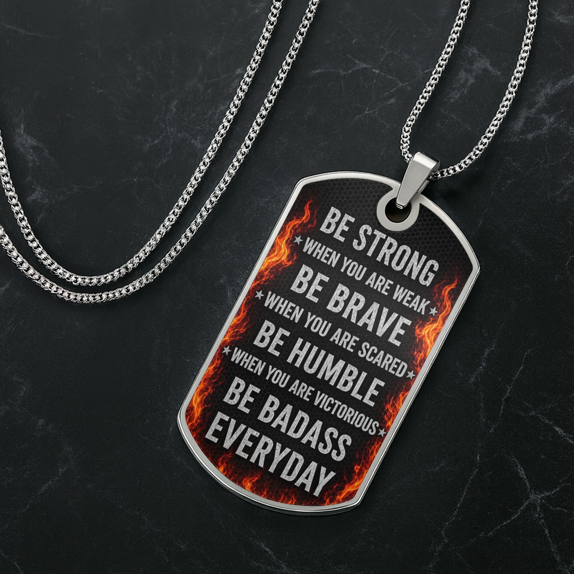 Personalized Custom Dog Tag Necklace for Son with Name