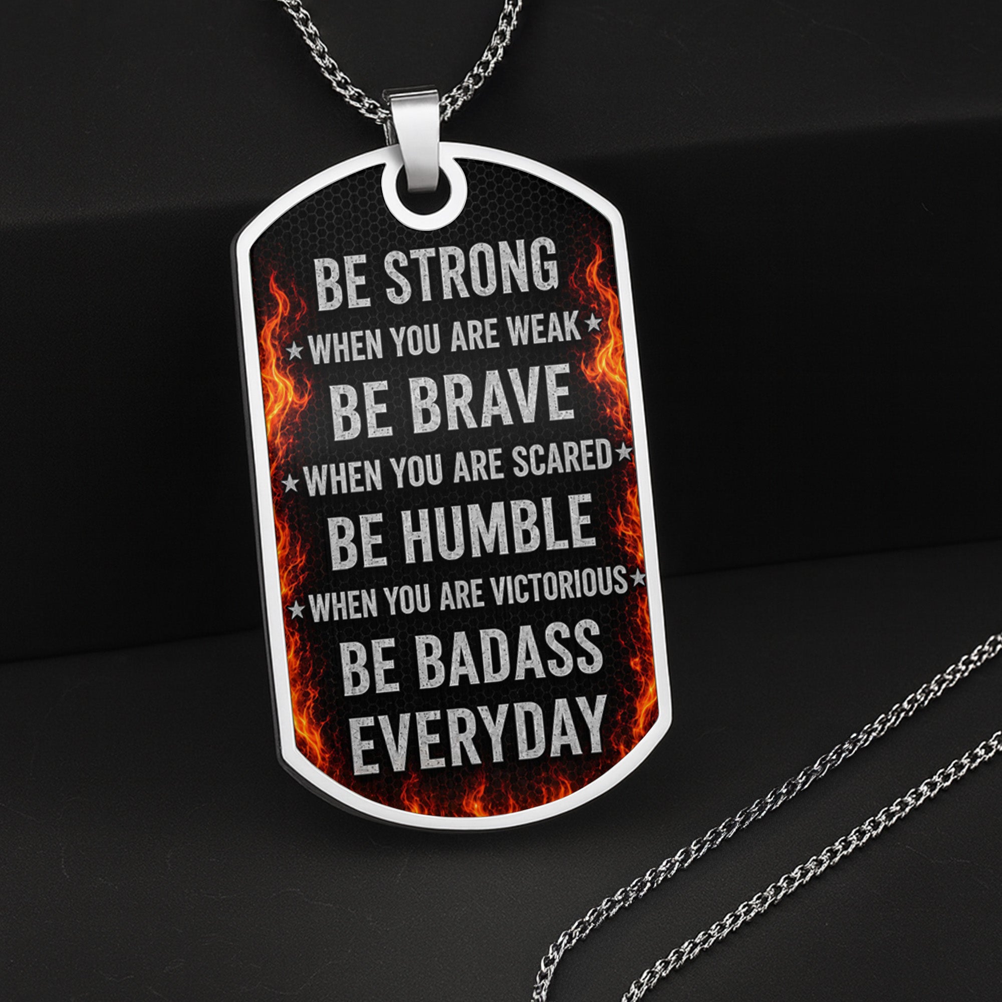 Personalized Custom Dog Tag Necklace for Son with Name