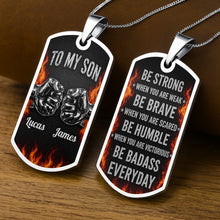 Load image into Gallery viewer, Personalized Custom Dog Tag Necklace for Son with Name
