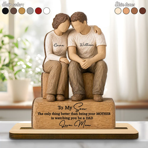 Personalized Wood Plaque Custom Message for Son Gift
