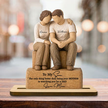 Load image into Gallery viewer, Personalized Wood Plaque Custom Message for Son Gift
