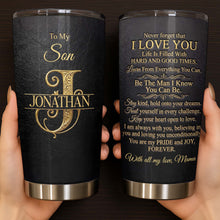 Load image into Gallery viewer, Personalized Stainless Steel Tumbler Custom Name Gift for Son
