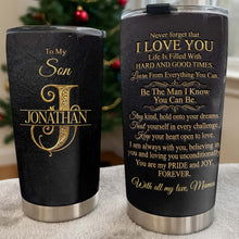 Load image into Gallery viewer, Personalized Stainless Steel Tumbler Custom Name Gift for Son
