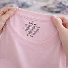 Load image into Gallery viewer, Personalized Cotton T-Shirt for Bonus Son Heartfelt Gift
