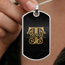 Load image into Gallery viewer, Personalized Dog Tag Necklace Custom Name Gift for Son
