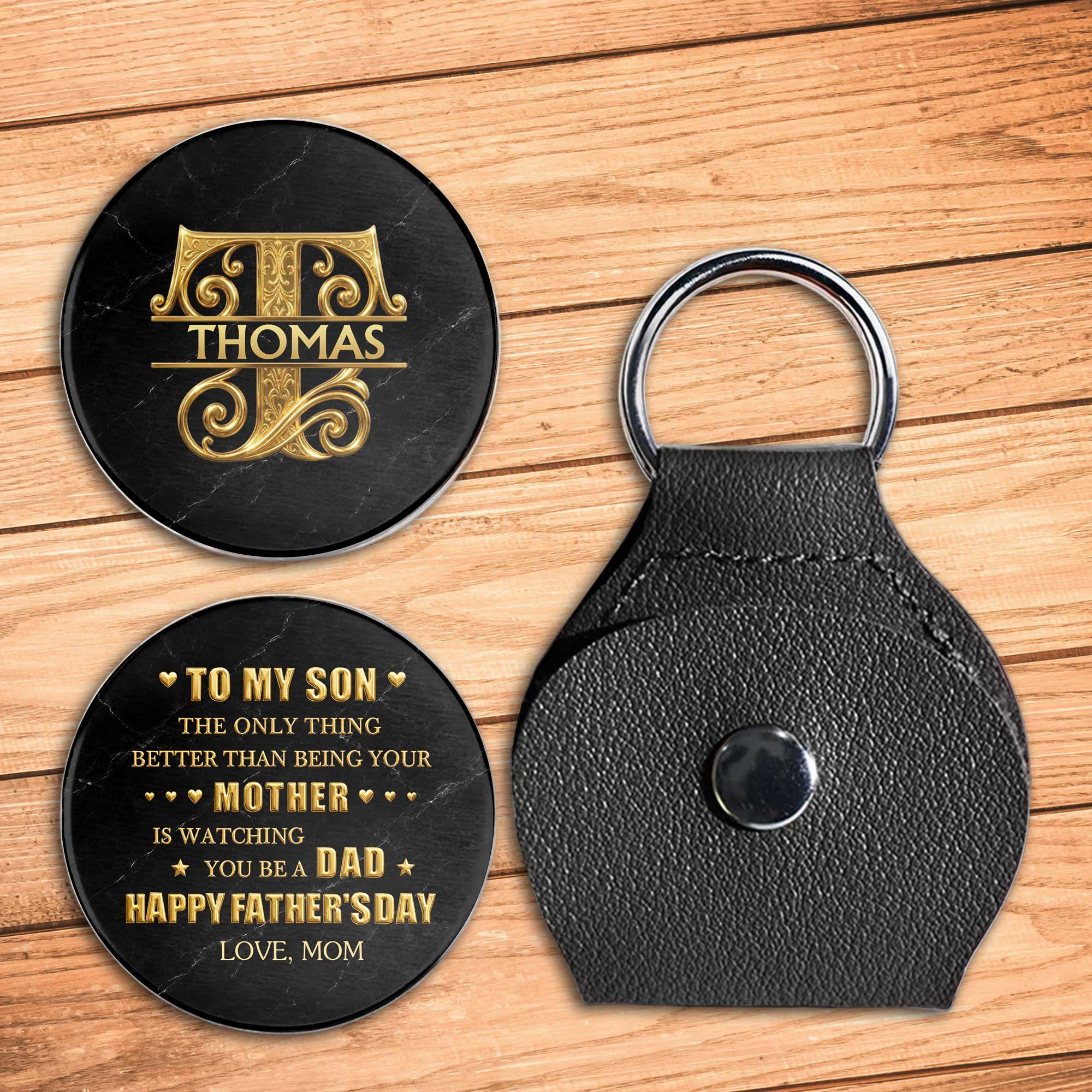 Personalized Pocket Hug Custom Message for Son Father's Day Gift