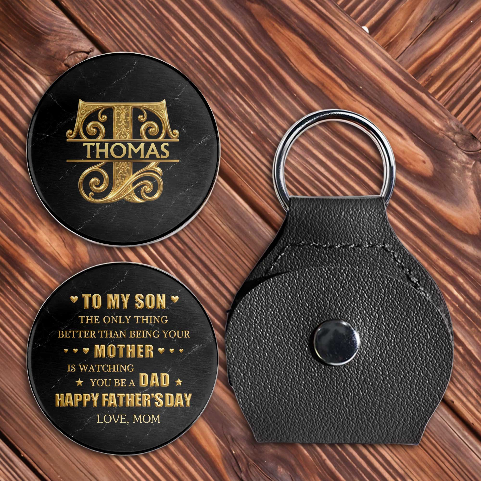 Personalized Pocket Hug Custom Message for Son Father's Day Gift