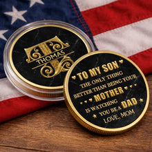 Load image into Gallery viewer, Personalized Commemorative Coin Custom Keepsake Gift for Son
