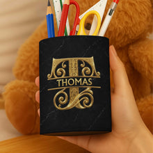 Load image into Gallery viewer, Personalized Leather Pen Holder Custom Name Gift for Dad
