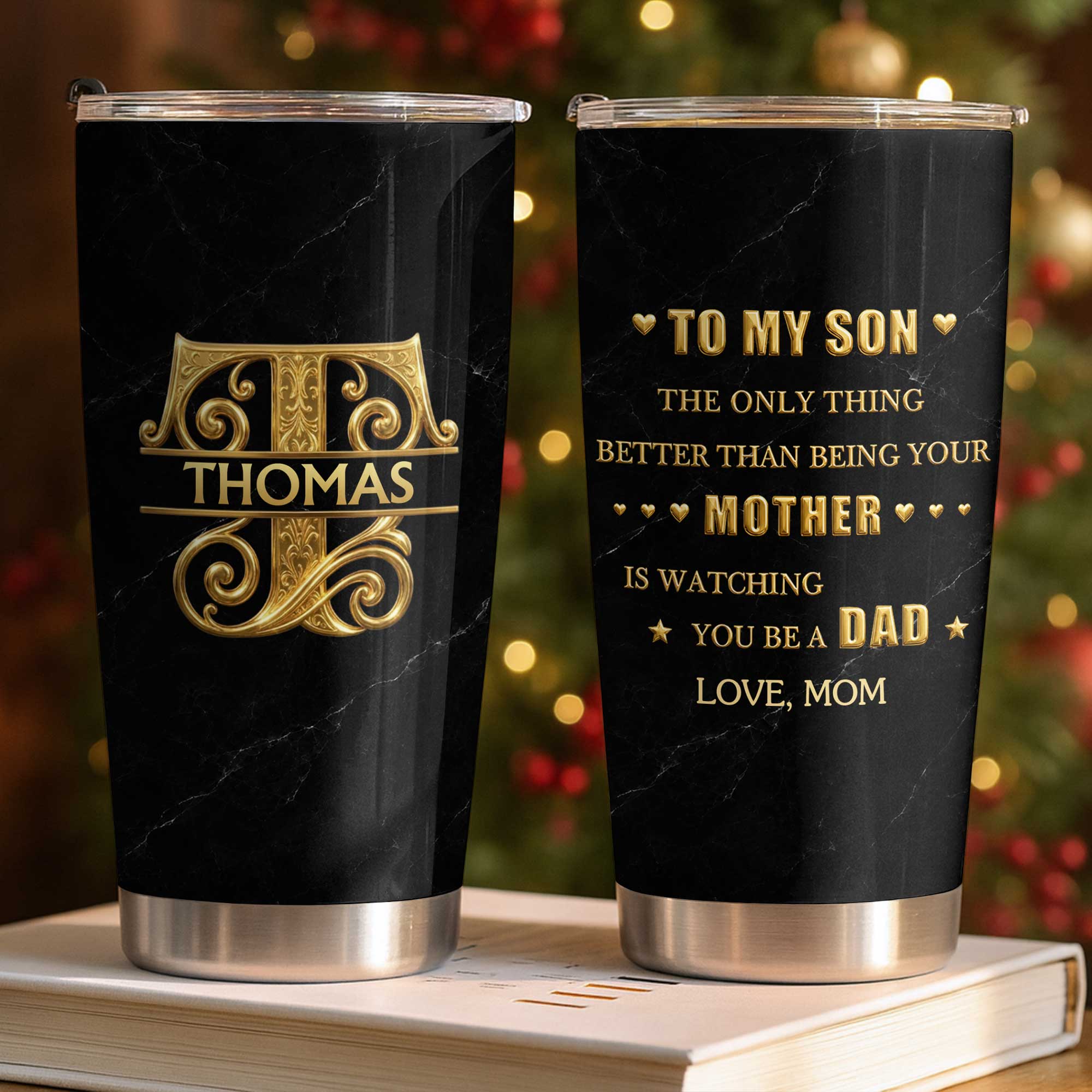 Personalized Stainless Steel Tumbler for Son Custom Name Gift