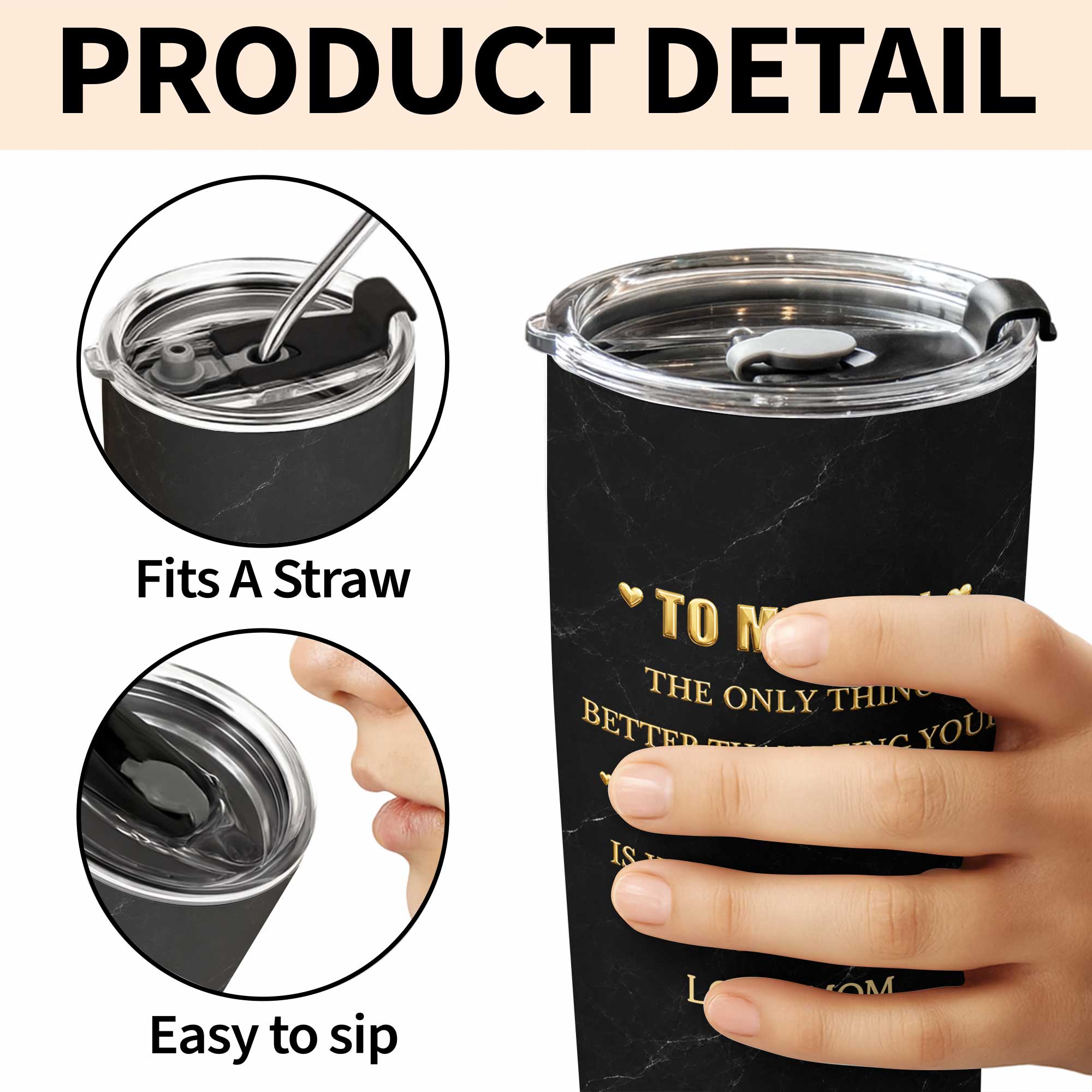 Personalized Stainless Steel Tumbler for Son Custom Name Gift