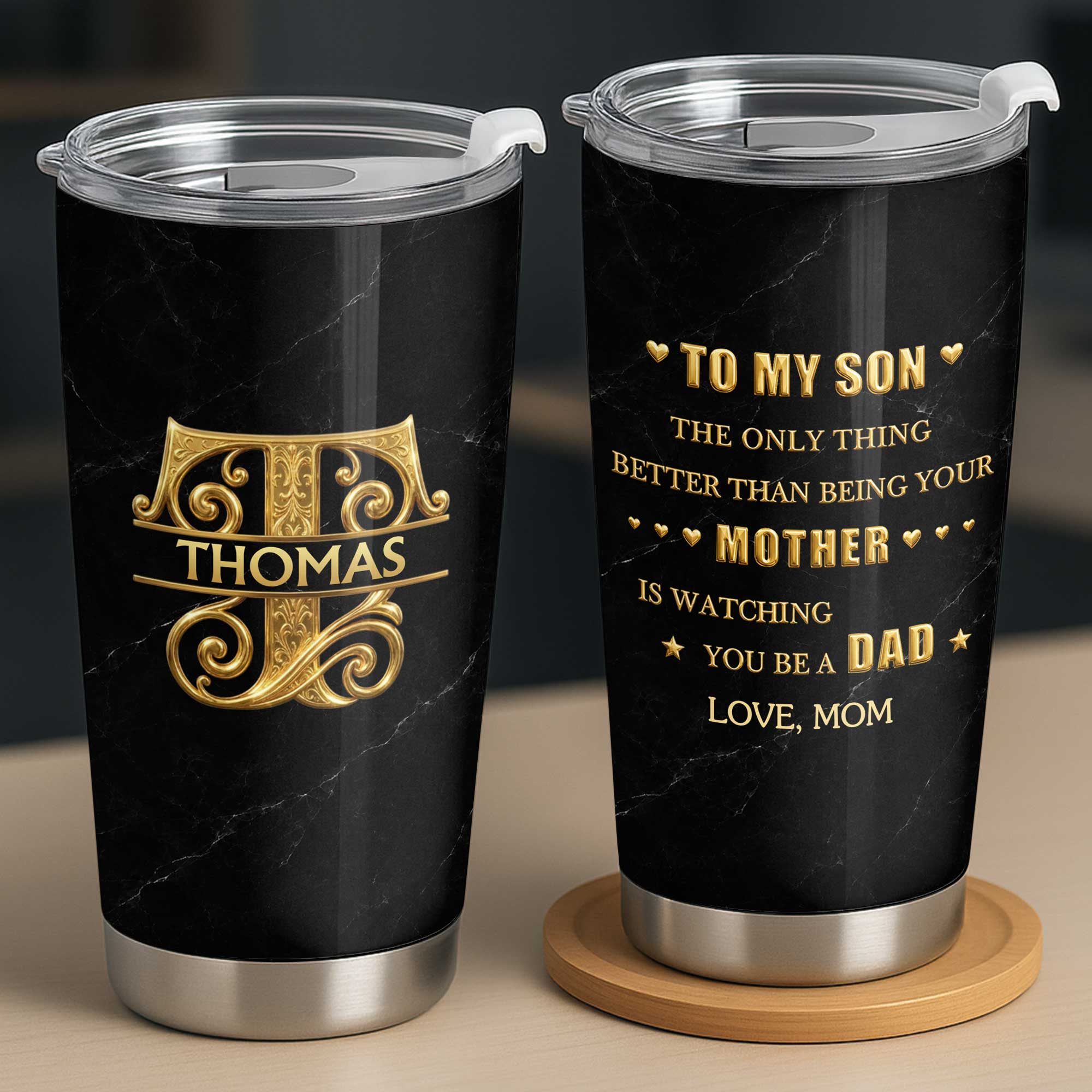 Personalized Stainless Steel Tumbler for Son Custom Name Gift