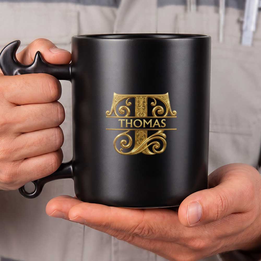 Personalized Wrench Handle Coffee Mug Custom Name Gift for Son