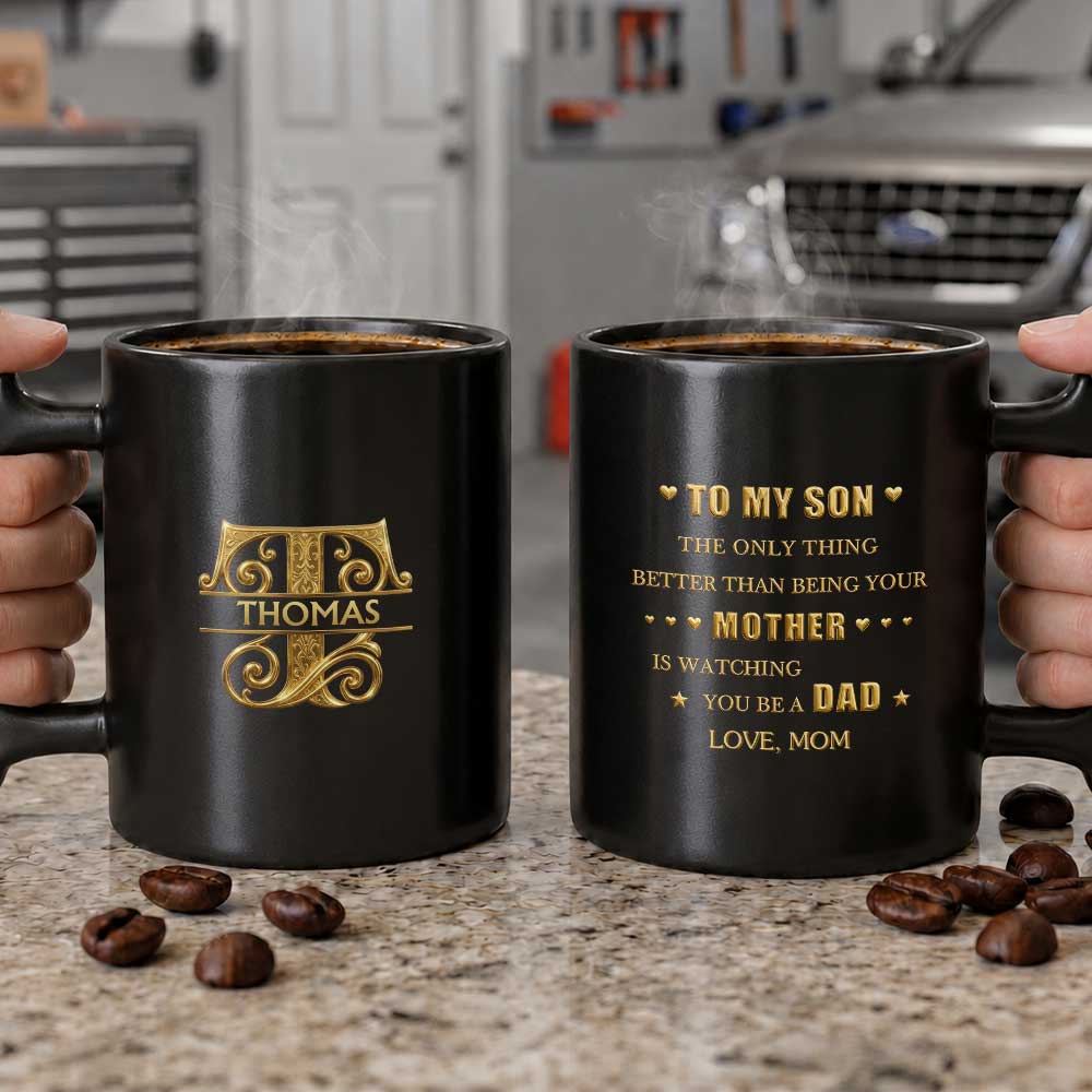 Personalized Wrench Handle Coffee Mug Custom Name Gift for Son