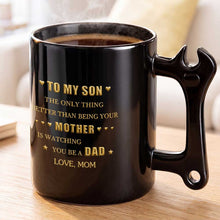 Load image into Gallery viewer, Personalized Wrench Handle Coffee Mug Custom Name Gift for Son
