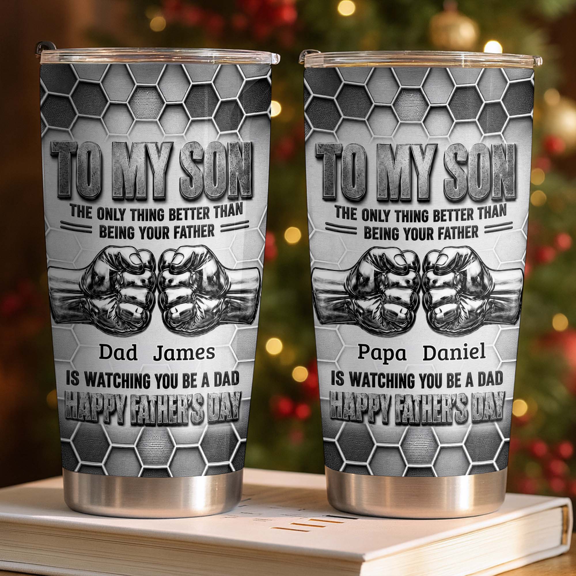 Personalized 20oz Stainless Steel Tumbler Gift for Son - Father's Day