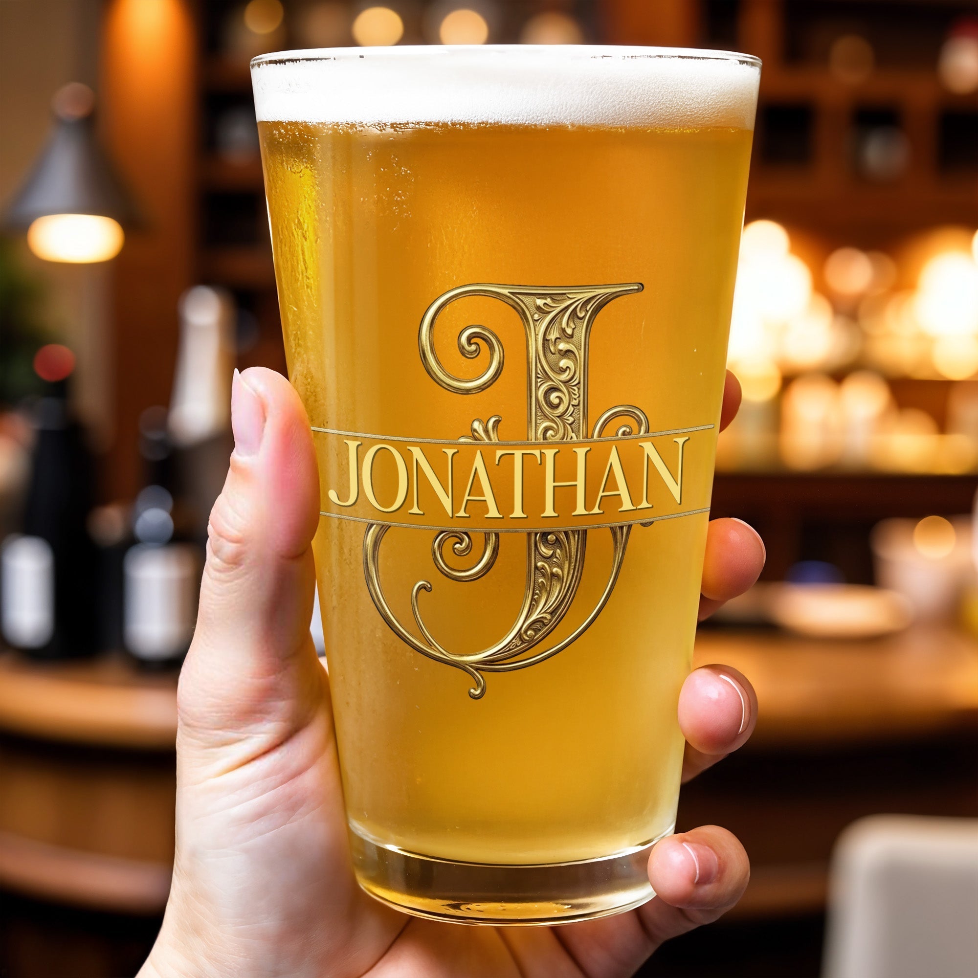 Personalized Custom Beer Glass Gift for Son - 16oz Durable Glass