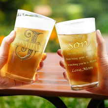 Load image into Gallery viewer, Personalized Custom Beer Glass Gift for Son - 16oz Durable Glass
