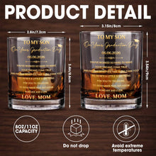 Load image into Gallery viewer, Personalized Whiskey Glass Custom Name Graduation Gift for Son
