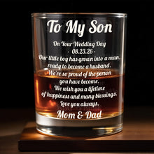 Load image into Gallery viewer, Personalized Custom Whiskey Glass for Son | Ideal Gift for Men

